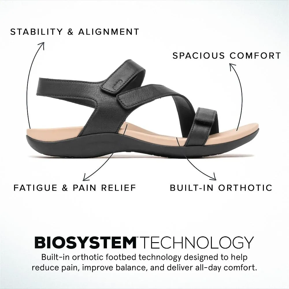 ABEO Women's Oasis Sandals | Orthopedic Arch Support | Plantar Fasciitis Relief | Comfortable Wedge Sandals - Blue