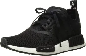 adidas Originals NMD_R1's Sneaker, Black/Black/Orchid Tint, 6.5 US Unisex Big Kid