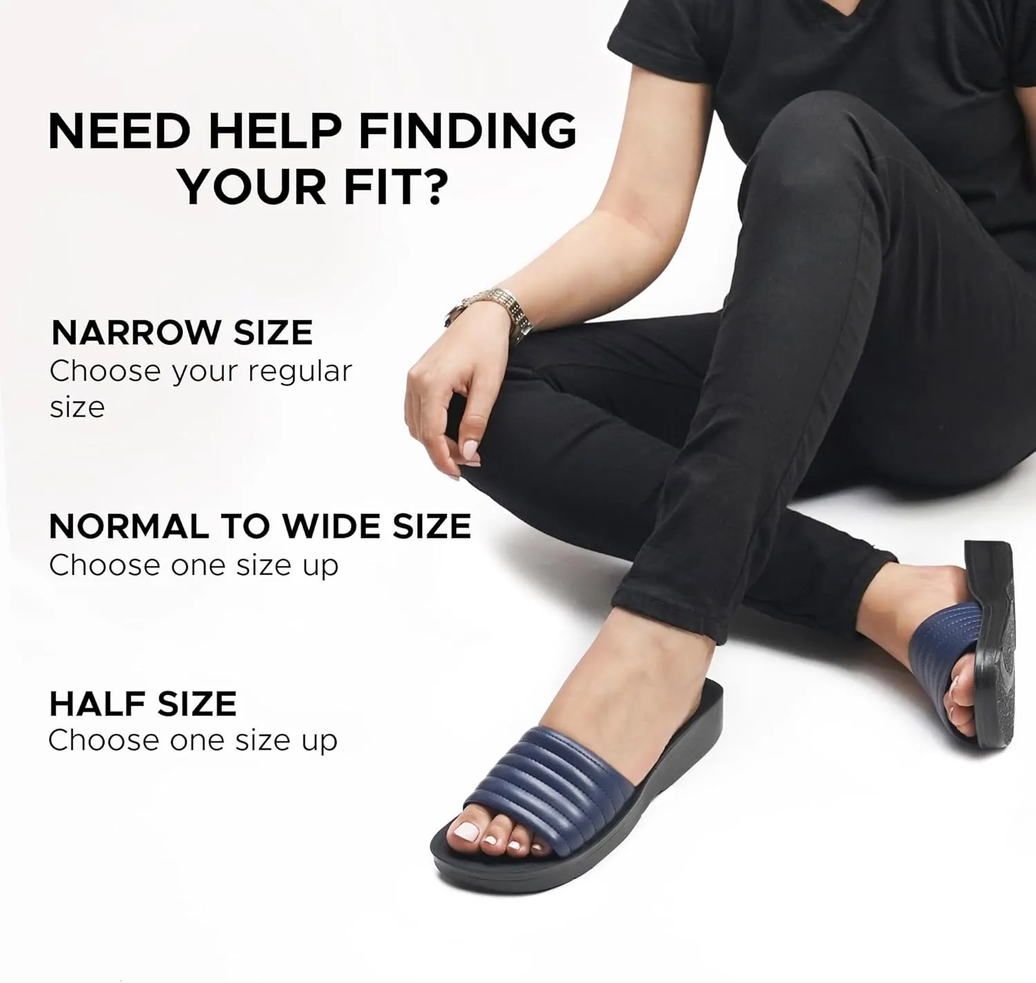 AEROTHOTIC Womens Slides Slip On Recovery Footwear Plantar Fasciitis Slides for Women with Arch Support Yoga Mat Indoor Outdoor Walking Ladies Soft Padded Dressy Non Slip Foodbed Beach Sandals Women