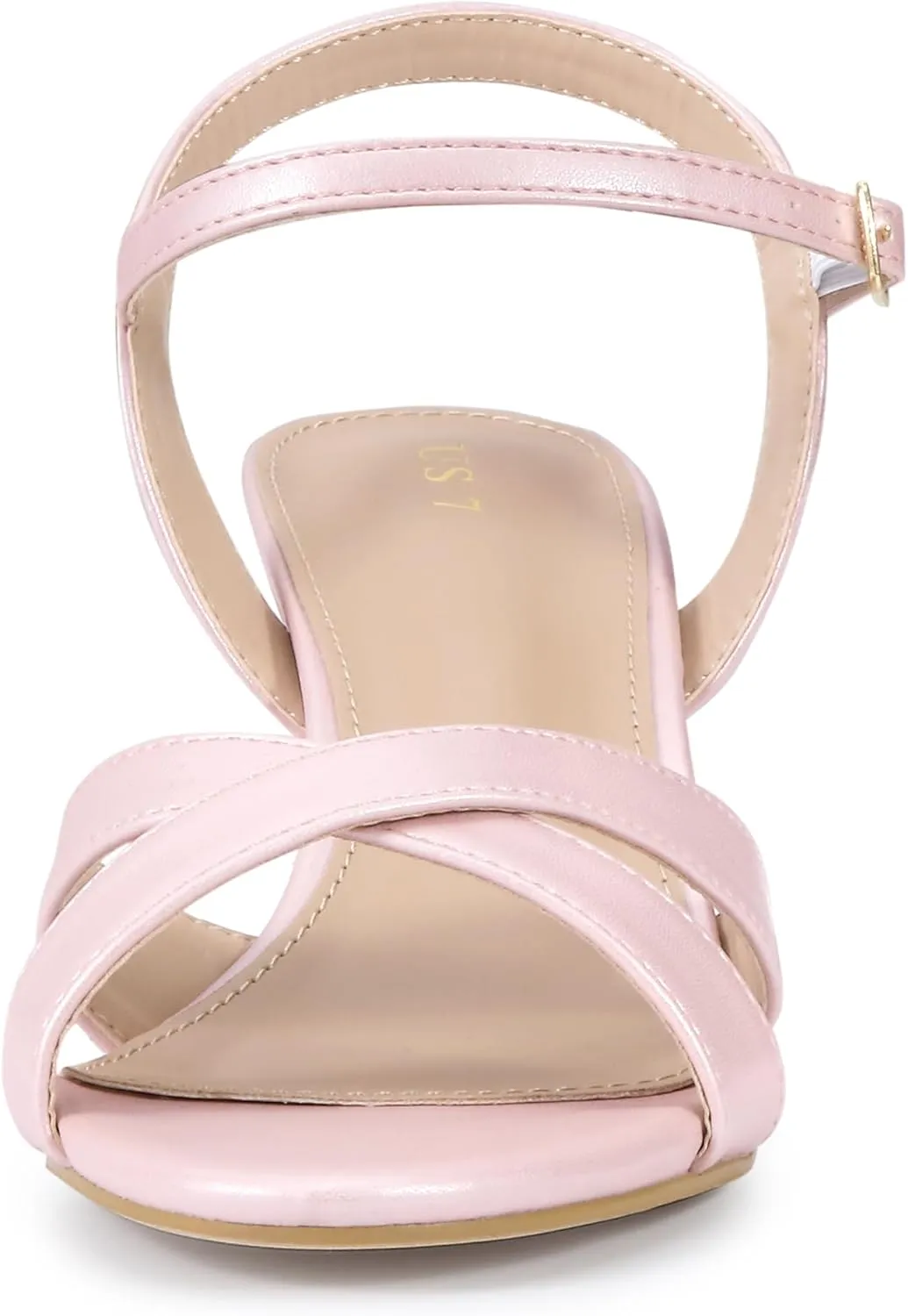 Allegra K Women's Cross Straps Kitten Heel Sandals
