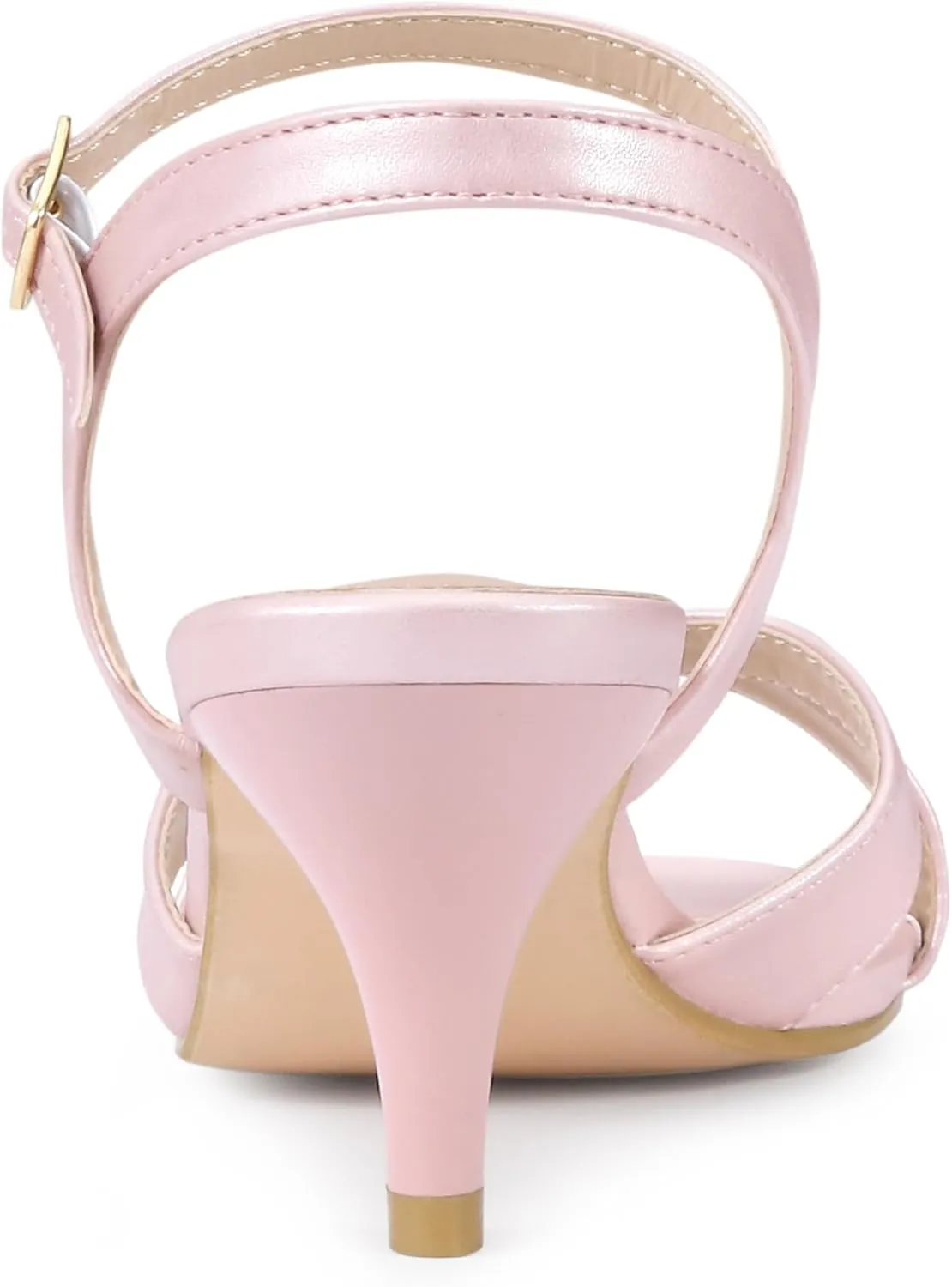 Allegra K Women's Cross Straps Kitten Heel Sandals