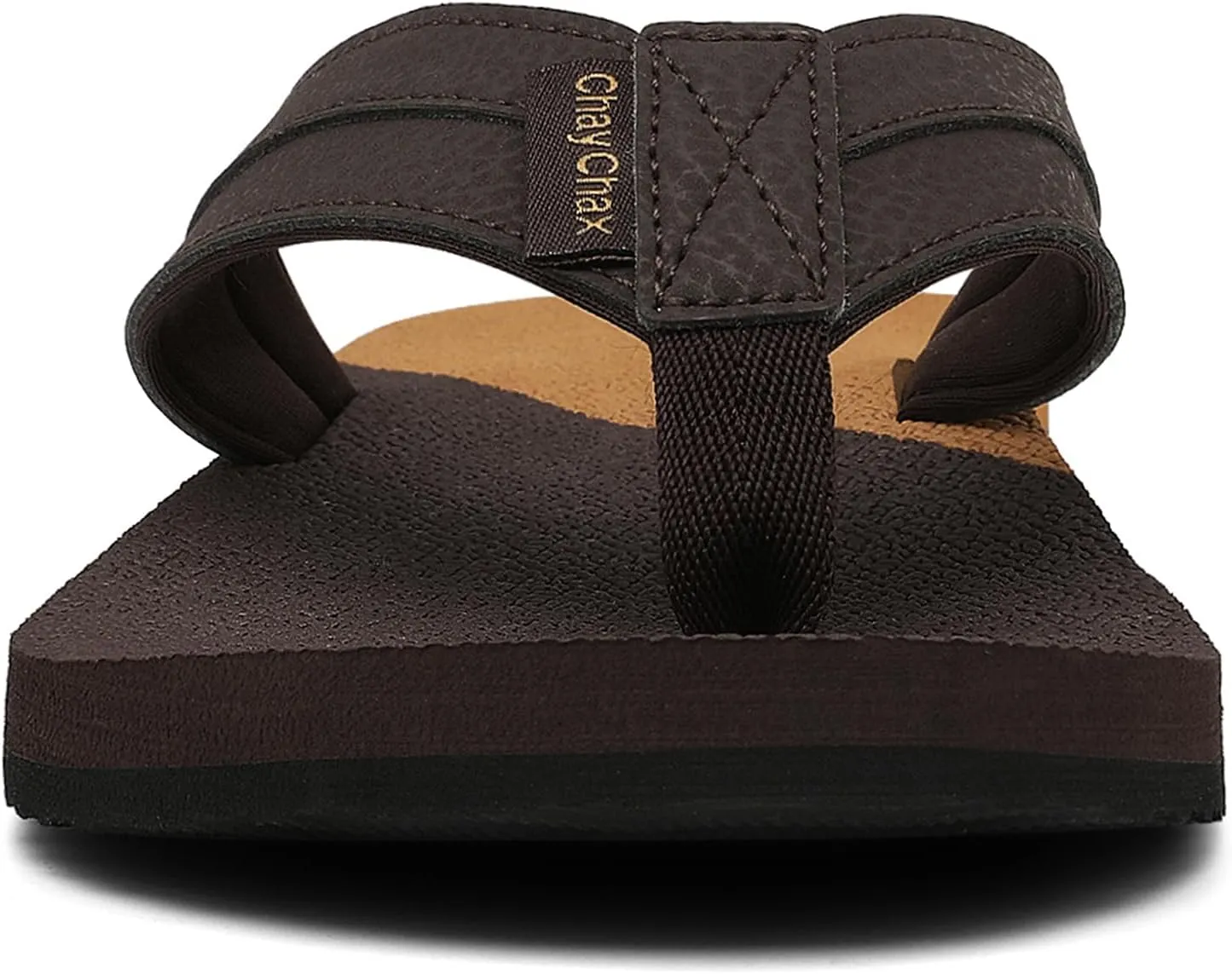 ChayChax Mens Flip Flops Arch Support Comfort Beach Thong Sandals with Ultra Cushion Footbed