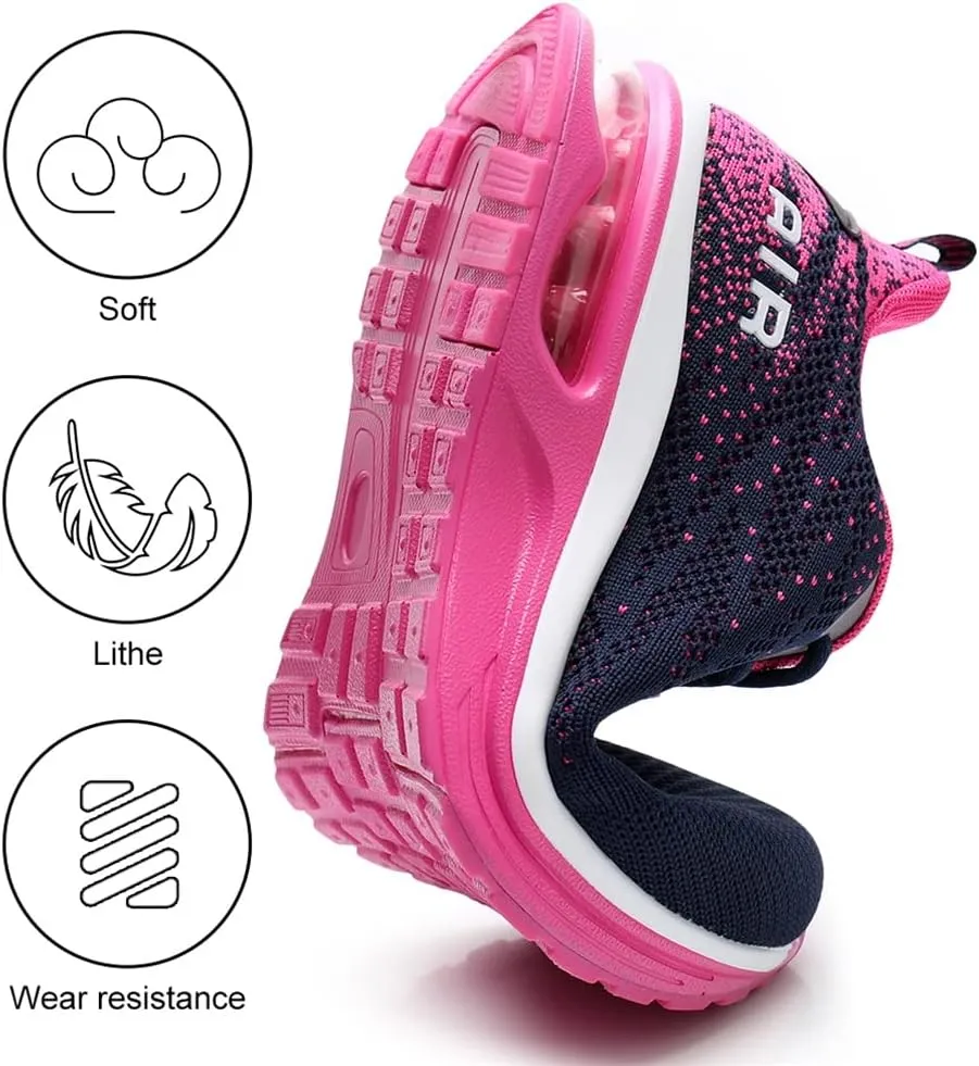 Dannto Women's Lightweight Walking Sneakers Air Cushion Tennis Athletic Running Fashion Sport Shoes for Girls