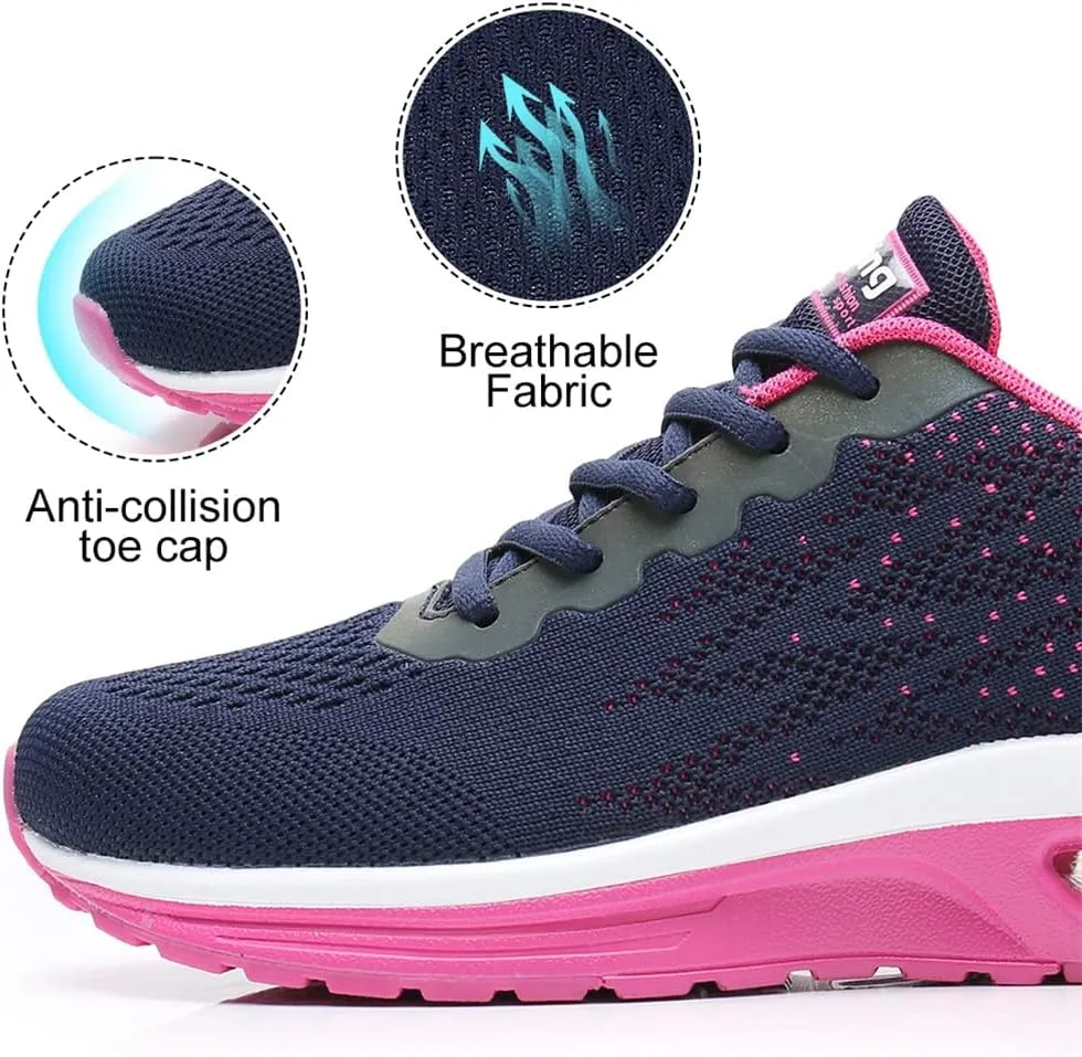 Dannto Women's Lightweight Walking Sneakers Air Cushion Tennis Athletic Running Fashion Sport Shoes for Girls