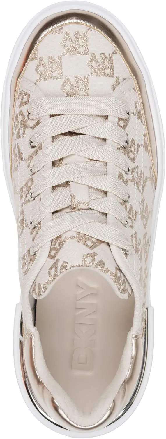 DKNY Women's Bradley Logo Platform Lace Up Sneaker