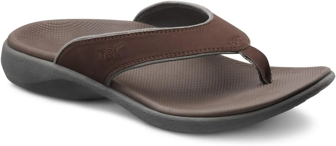 Dr. Comfort Collin Men's Supportive Orthotic Sandals Chocolate - 9 Medium-wide
