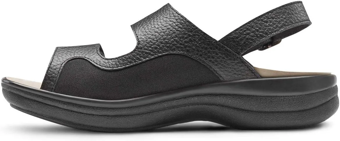Dr. Comfort Women's Lana Arch Support Sandals-Non Slip Adjustable Strap Sandals for Women, Black