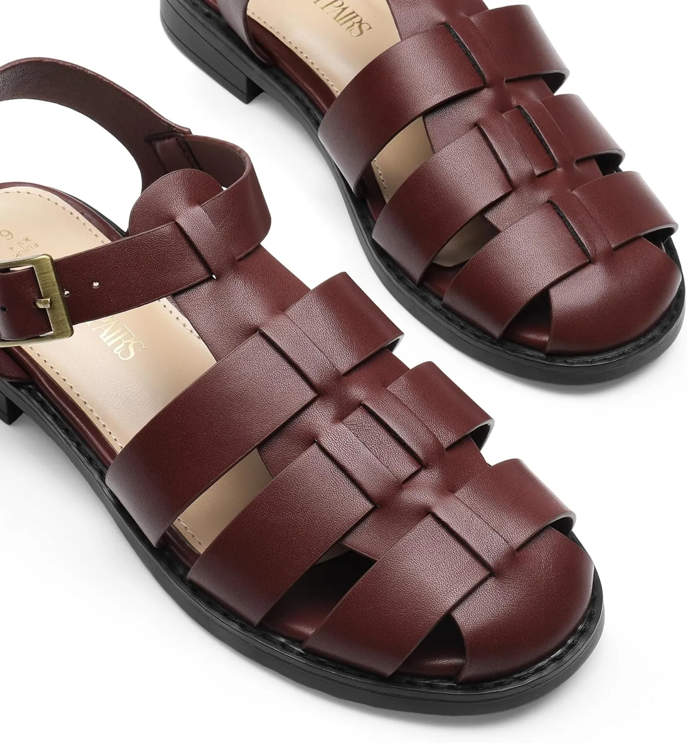 DREAM PAIRS Womens Fisherman Gladiator Braided Flat Sandal Cute Woven Strappy Closed Toe Shoes for Summer