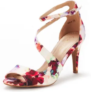 DREAM PAIRS Women's NILE Fashion Stilettos Open Toe Pump Heel Sandals