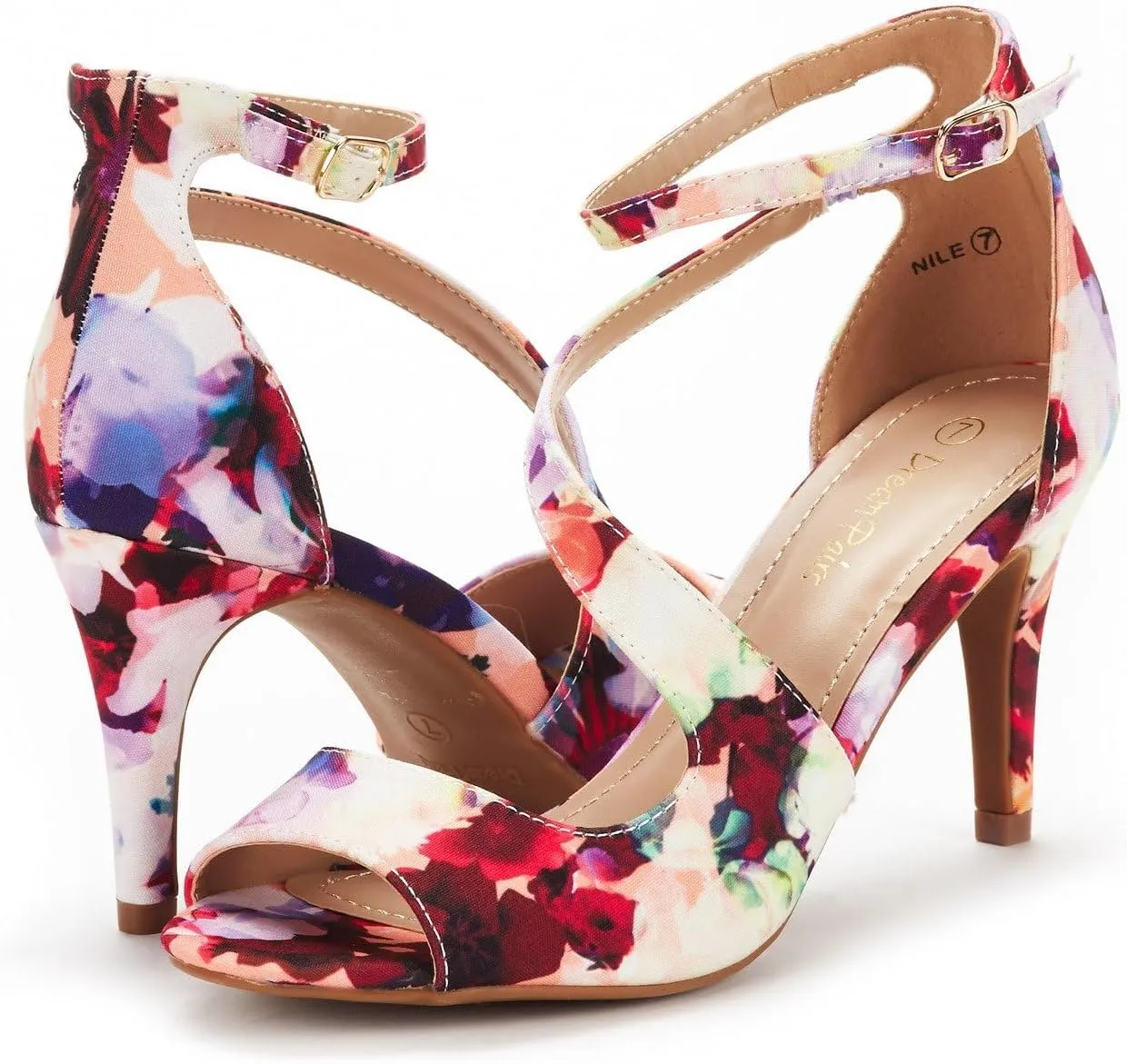 DREAM PAIRS Women's NILE Fashion Stilettos Open Toe Pump Heel Sandals