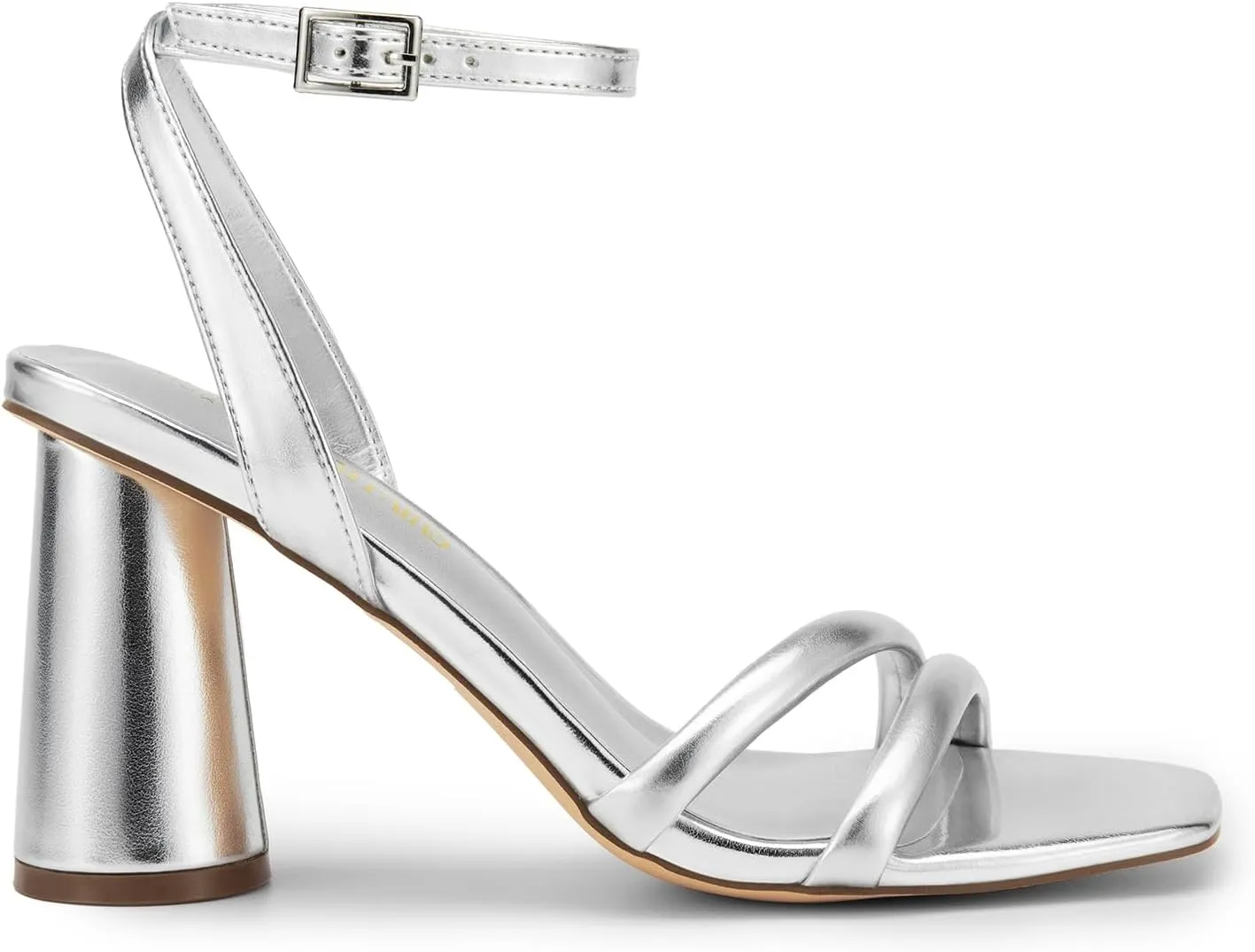 DREAM PAIRS Women's Strappy Round Heels Open Square Toe Ankle Strap Party Sandals Dress Shoes
