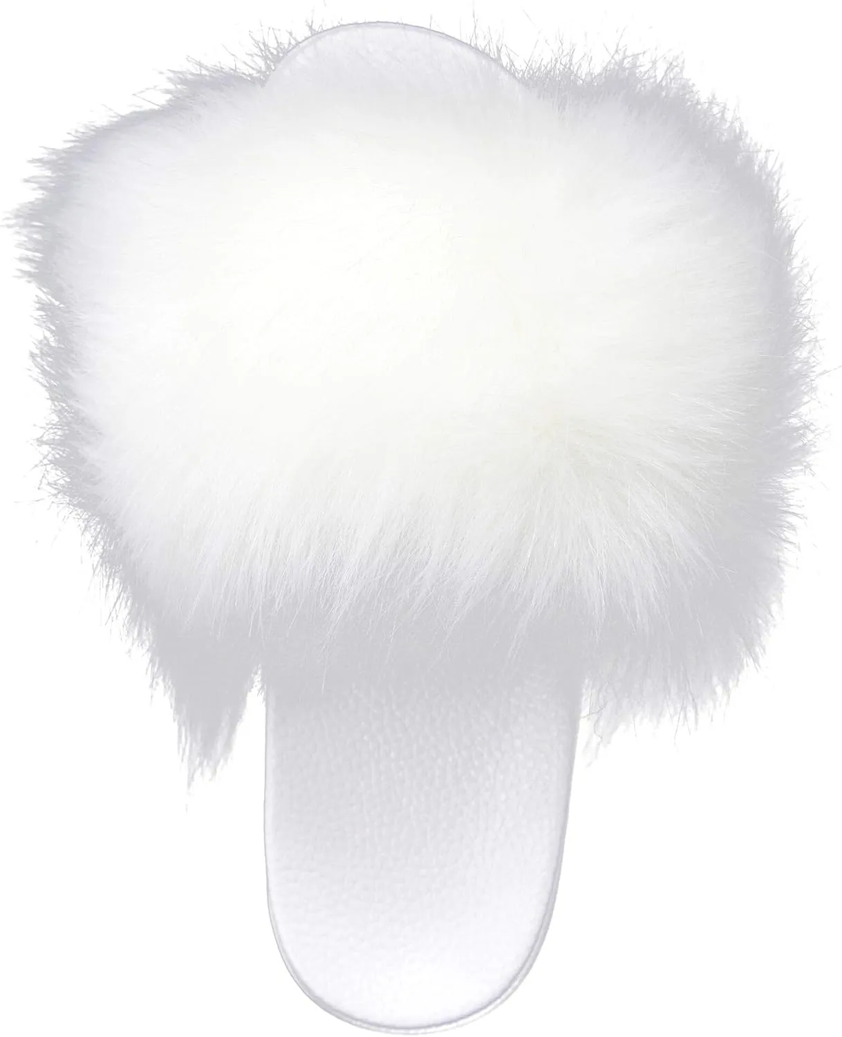 Faux Fur Slides for Women, Fuzzy Slippers Fluffy Sandals Furry House Shoes Indoor Outdoor