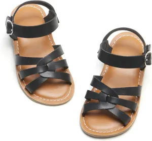 Felix & Flora Toddler Girl Sandals - Little Girl Easter Summer Dress Shoes Lightweight Open Toe Beach Holiday.