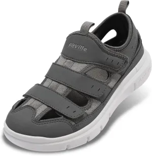 FitVille Diabetic Sandals for Men Extra Wide Width with Arch Support Plantar Fasciitis Sandals for Men with Fully Adjustable Straps Comfortable Mens Extra Wide Sandals Lightweight