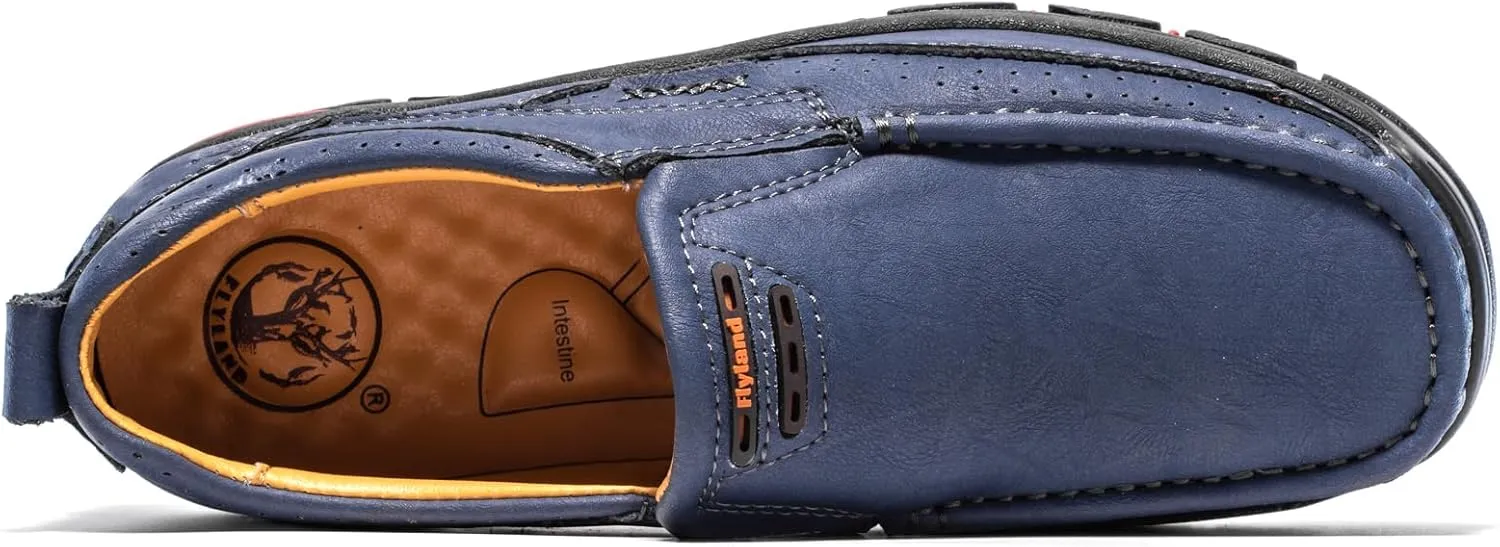 FLYLAND Basic 1.0 Men's Fashion Loafers Vintage Classical Leather Ankle Boots Handmade Chukka Boots Daily Casual Work Office Shoes Driving Shoes