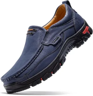 FLYLAND Basic 1.0 Men's Fashion Loafers Vintage Classical Leather Ankle Boots Handmade Chukka Boots Daily Casual Work Office Shoes Driving Shoes