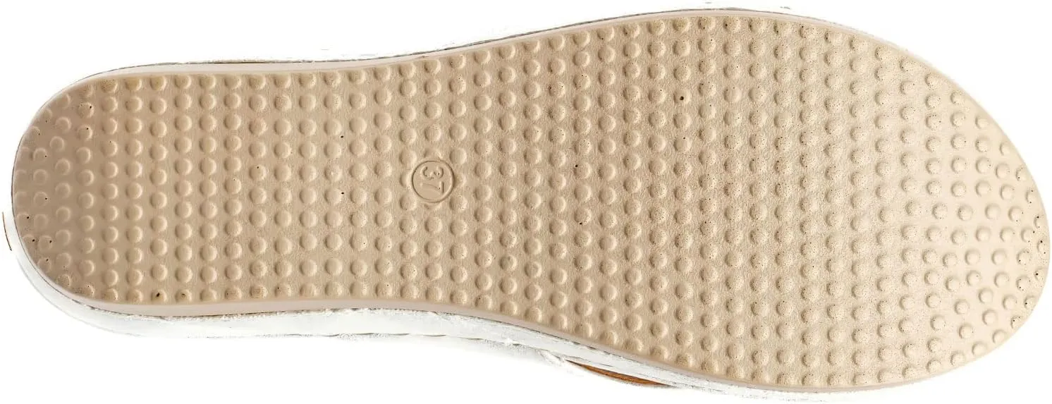 G.C. Shoes Dafni Wedge Sandals - Cushioned Footbed Rhinestone Detailing in Faux Leather with Rubber Sole