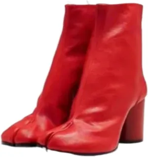 Geerta Tabi Boots Women Ankle Boots Low Heel Block Heels Booties - Low Top Split Toe Shoes Zip Cute Casual Retro Comfortable Walking Lightweight Female Solid All-Match for Daily Wear Beach Travel