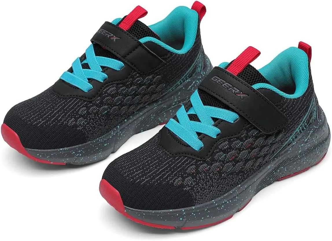 GEERX Kids Sneakers Toddler Boys Running Tennis Shoes Lightweight Breathable Sport Athletic