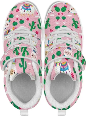 Girls Boys Lightweight Strap Sneakers Non-Slip Running Athletic Shoes High Top Barefoot Shoes Walking Sneakers