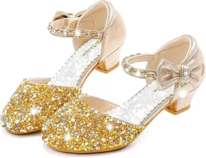 Girls Sandals Closed Toe Heels Wedding Party Girls Dress Shoes Toddler Little Big Kid