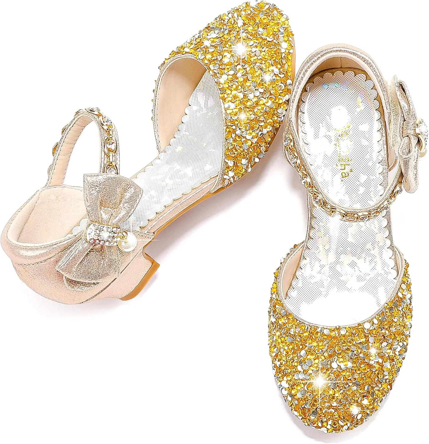 Girls Sandals Closed Toe Heels Wedding Party Girls Dress Shoes Toddler Little Big Kid