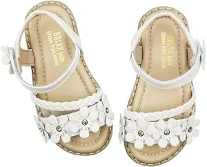 Girls Sandals Open Toe Summer Shoes Dress Sandals for Girls（Little kid/Big kid）