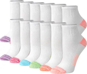 Hanes Women's 6-Pair Lightweight Breathable Ventilation Ankle Socks