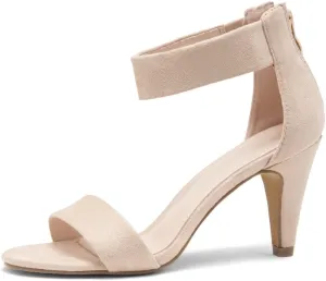 Herstyle RROSE Women's Chunky Low Heels Open Toe Ankle Strap Heeled Sandals with Back Zipper Dressy Pumps Shoes for Wedding Prom Party Office