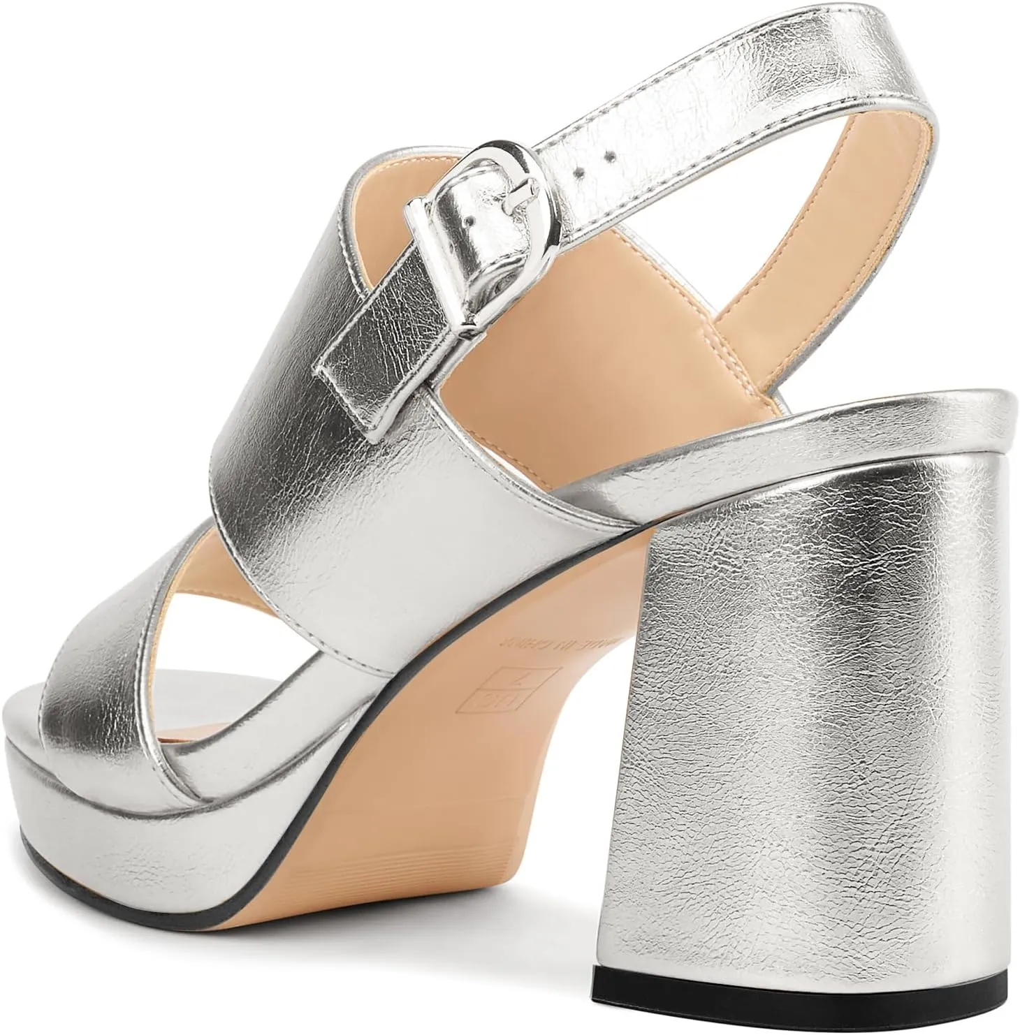HEUIVZAR Womens Platform Chunky Block Heels Open Toe Ankle Strap Mid Heel Sandals Slingback Classic Dress Shoes 3.2 Inches Heels