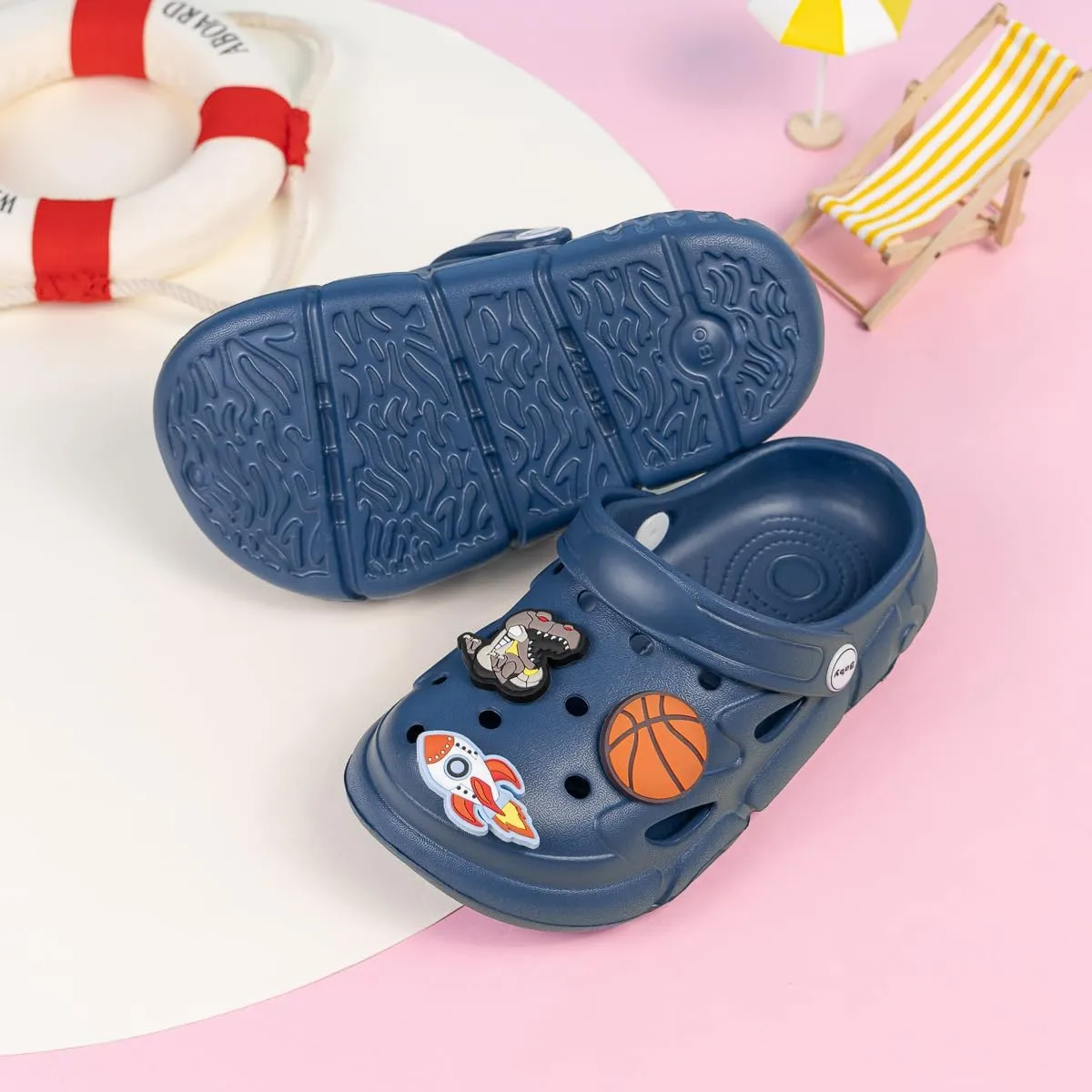 ISINSER Boys Girls Clogs Shoes Toddler Garden Glogs Sandles Cute Summer Water Shoes Slip On Clogs Indoor Outdoor Children Beach Pool Shoes