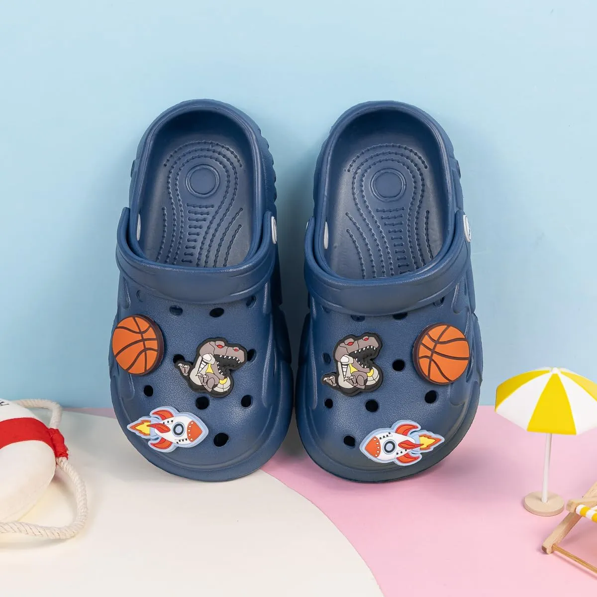 ISINSER Boys Girls Clogs Shoes Toddler Garden Glogs Sandles Cute Summer Water Shoes Slip On Clogs Indoor Outdoor Children Beach Pool Shoes