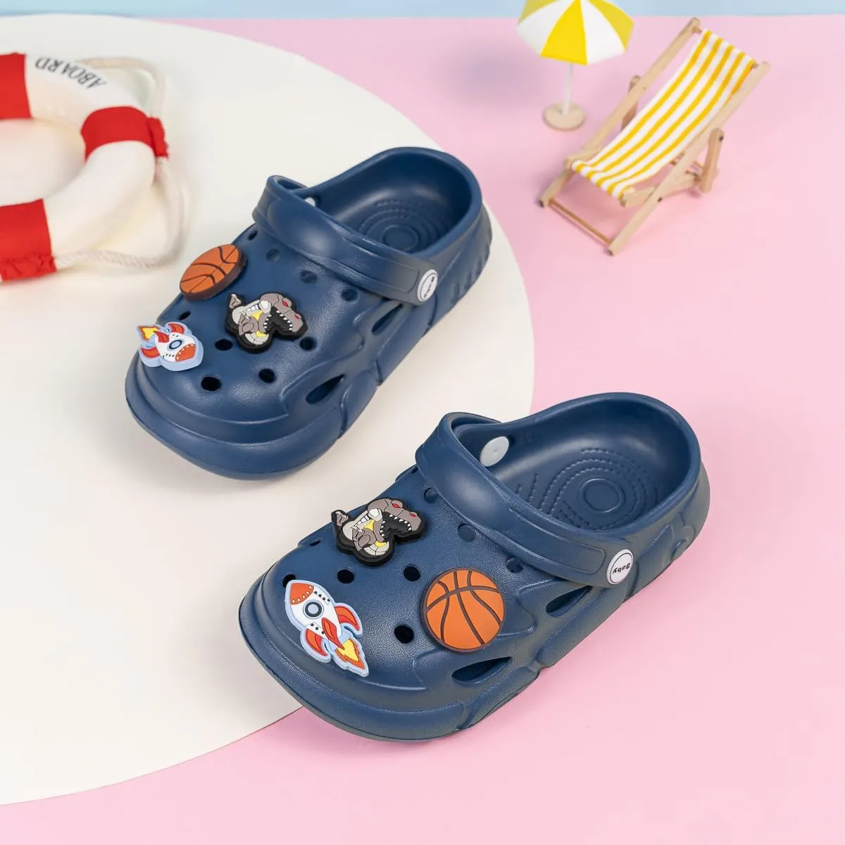 ISINSER Boys Girls Clogs Shoes Toddler Garden Glogs Sandles Cute Summer Water Shoes Slip On Clogs Indoor Outdoor Children Beach Pool Shoes