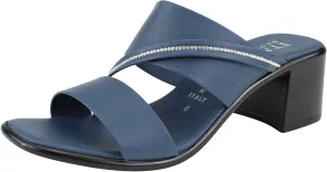 ITALIAN Shoemakers Coletty Dressy Comfortable Womens Low Block Heel Sandal Open Toe Supportive Arch Comfort