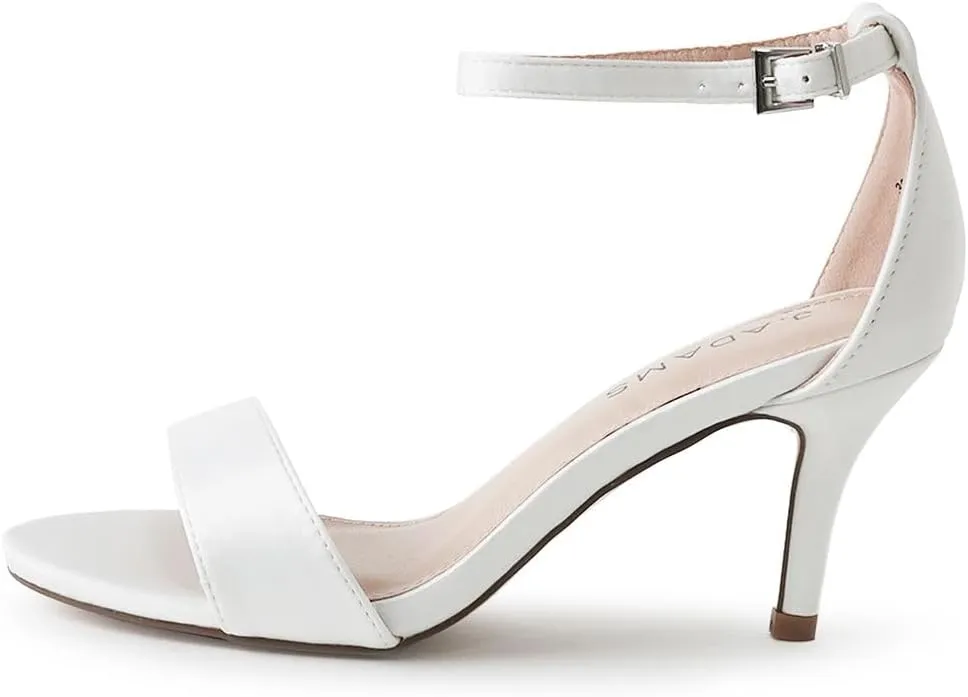 J. Adams Dove Ankle Strap Womens Stiletto For Women Sexy - Open Toe Strappy Heels, Wedding Shoes For Bride, Summer Heels and Bridal Shoes