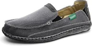 JAMONWU Men's Slip on Shoes Cloth Shoes Deck Shoes Canvas Leisure Vintage Casual Loafer Boat Shoes