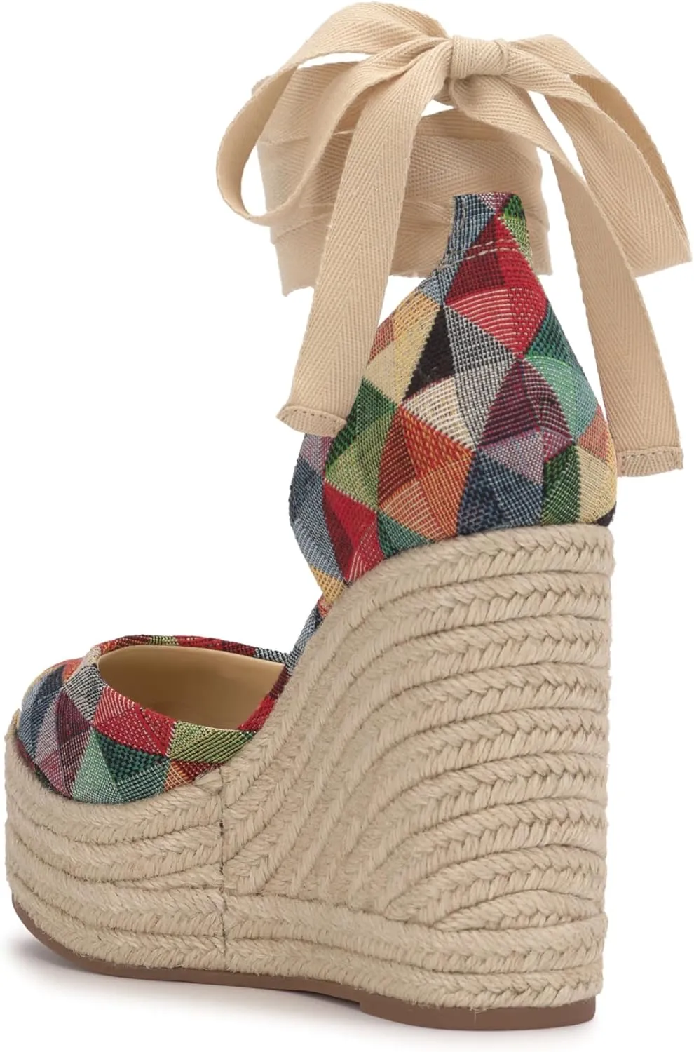 Jessica Simpson Womens WEYLA Cushioned Footbed Canvas Wedge Sandals