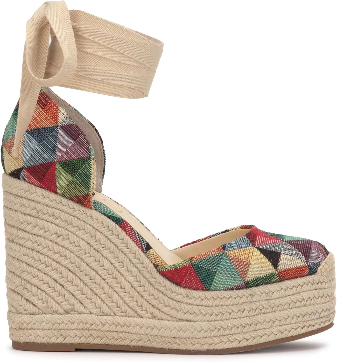 Jessica Simpson Womens WEYLA Cushioned Footbed Canvas Wedge Sandals