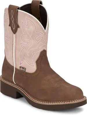 Justin Gypsy Kay 8” Cowboy Boots for Women - Premium Full-Grain Leather Women’s Cowgirl Boots with Removable Orthotic Footbed, Slip-Resistant Rubber Outsole
