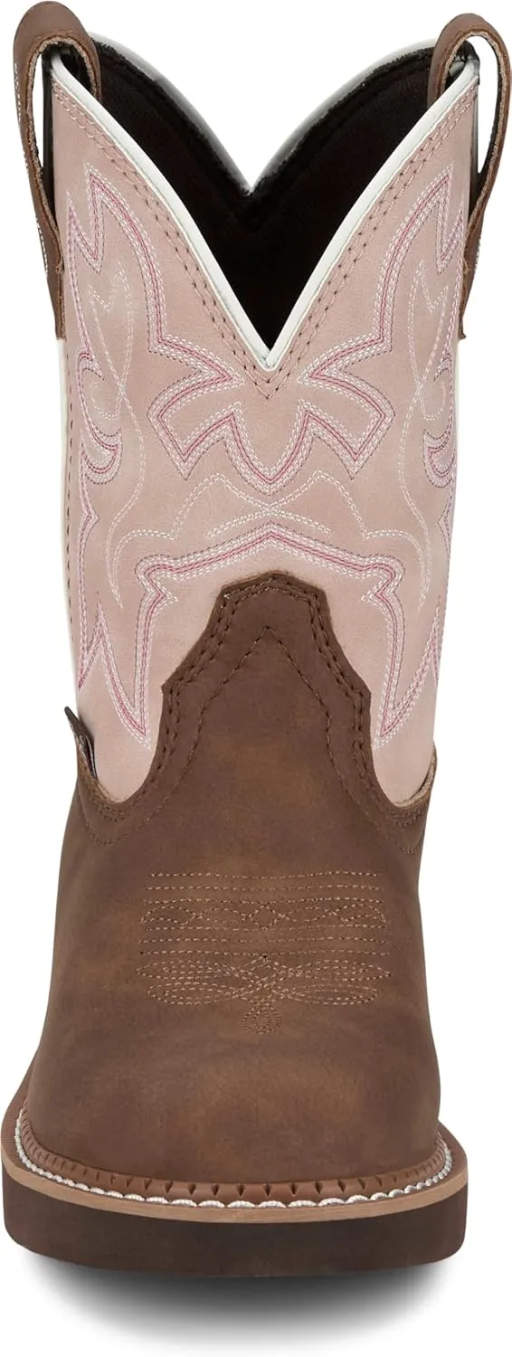 Justin Gypsy Kay 8” Cowboy Boots for Women - Premium Full-Grain Leather Women’s Cowgirl Boots with Removable Orthotic Footbed, Slip-Resistant Rubber Outsole