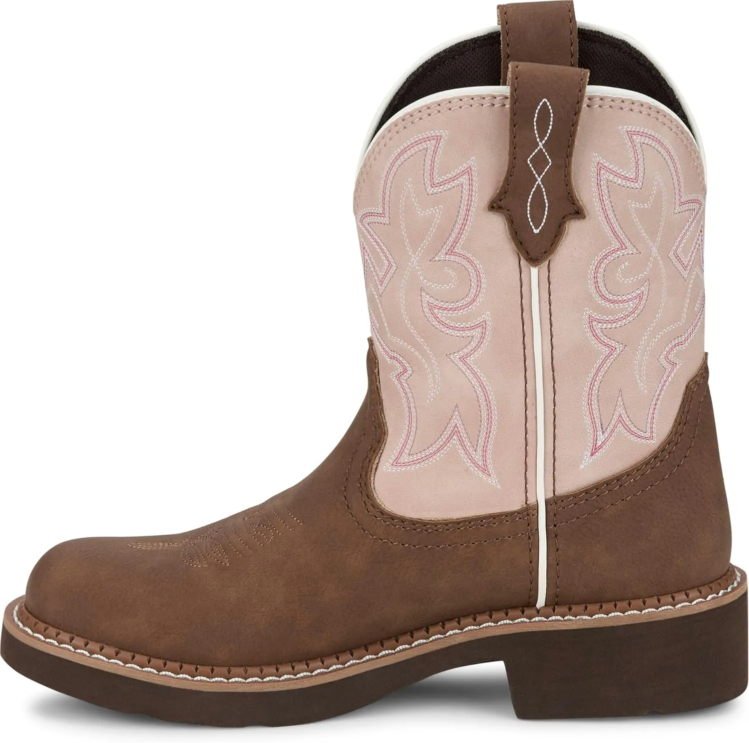 Justin Gypsy Kay 8” Cowboy Boots for Women - Premium Full-Grain Leather Women’s Cowgirl Boots with Removable Orthotic Footbed, Slip-Resistant Rubber Outsole