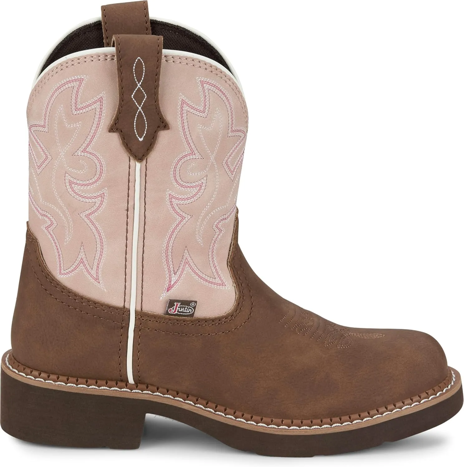 Justin Gypsy Kay 8” Cowboy Boots for Women - Premium Full-Grain Leather Women’s Cowgirl Boots with Removable Orthotic Footbed, Slip-Resistant Rubber Outsole