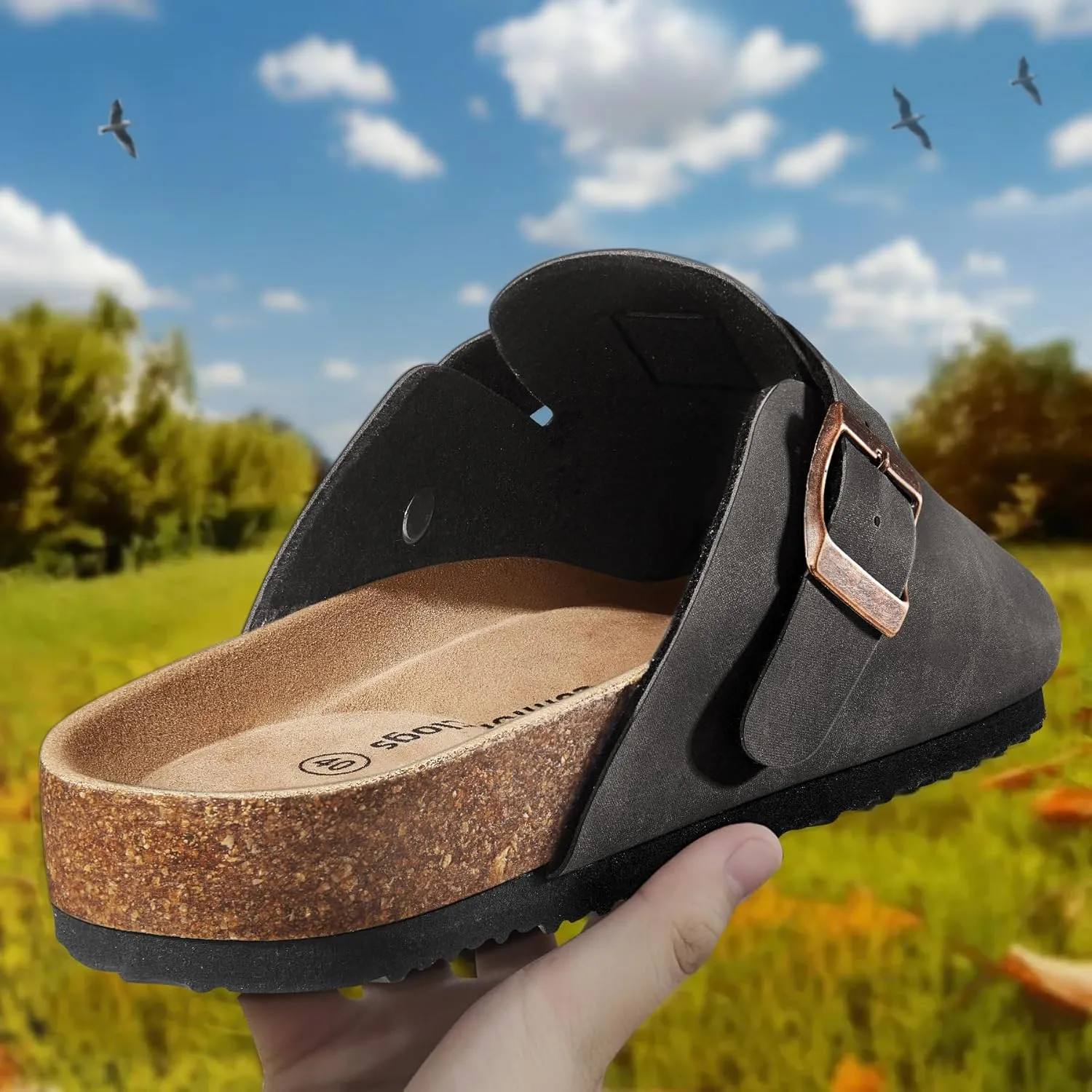 KEMISANT Women Clogs Mules Sandals Slippers Unisex-Crease-Resist Water Proof Upper Cushioned Footbed