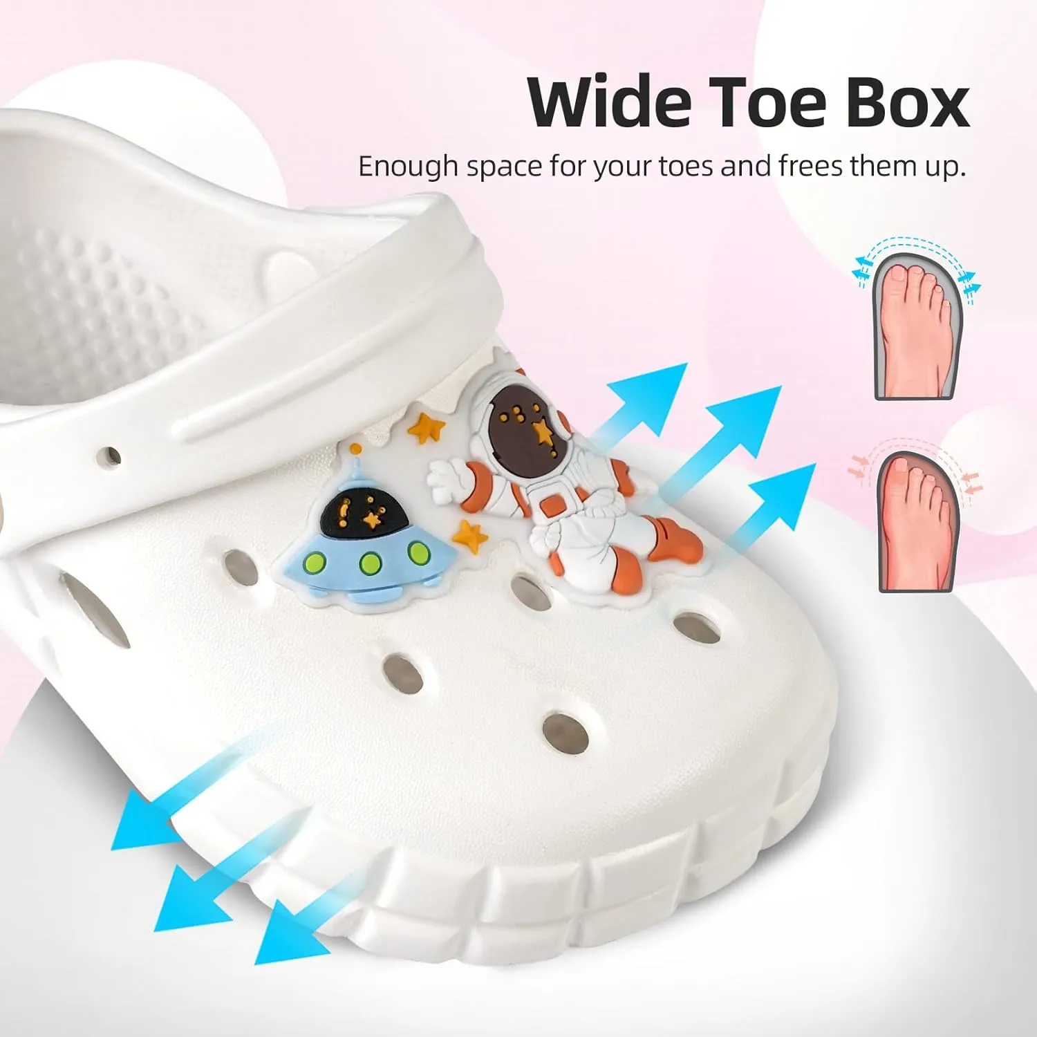 Kids Clogs for Boys Girls Lightweight Slip-On Sandals Water Shoes Beach Pool Slippers for Toddler/Little Kid