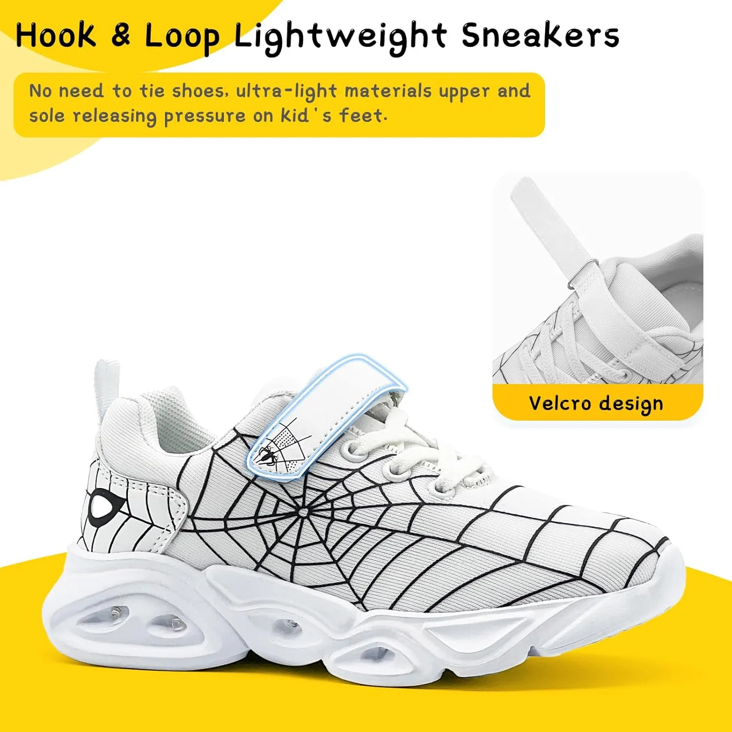 Kids Shoes Toddler Boys Girls Athletic Running Sports Sneakers Non-Slip Lightweight Sneakers Unisex Luminous Sneakers for Toddler/Little Kid