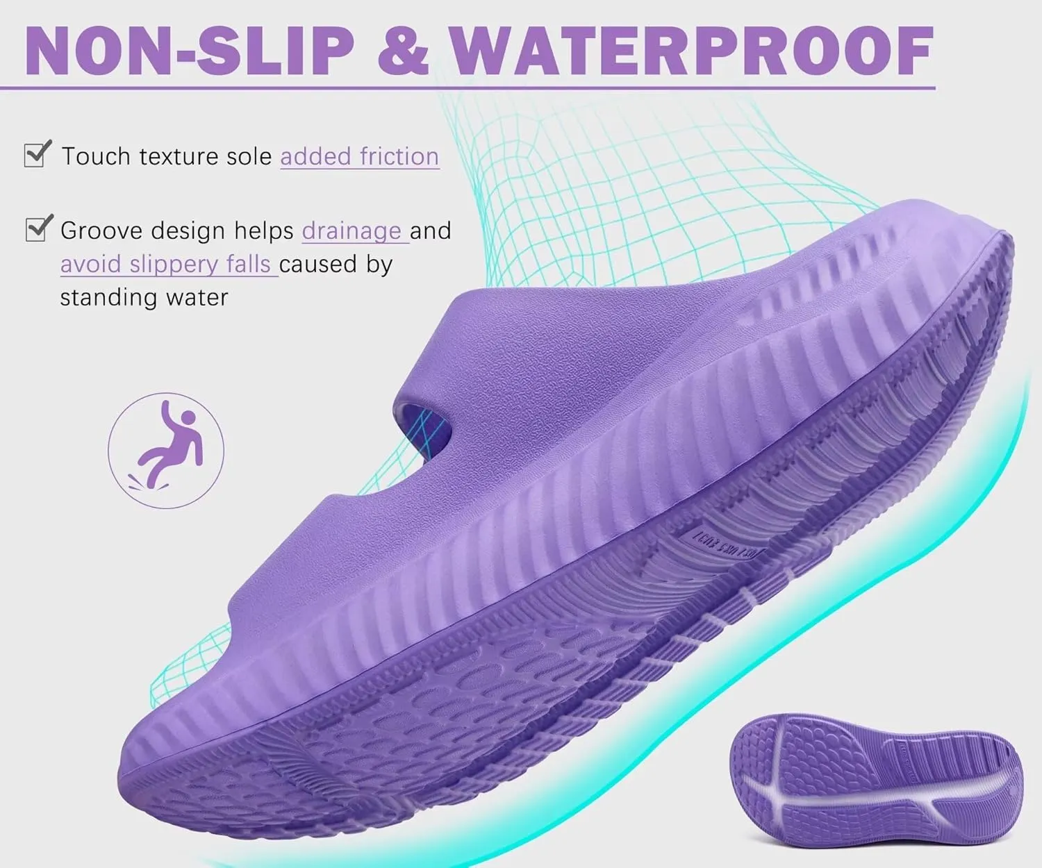 KuaiLu Womens Recovery Sandals With Comfortable Plantar Fasciitis Arch Support, Orthotic Adjustable Thick Cushion Sport Slides Reduces Stress on Feet, Joints & Back Post-Exercise