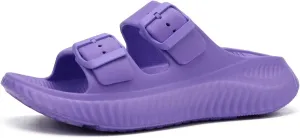 KuaiLu Womens Recovery Sandals With Comfortable Plantar Fasciitis Arch Support, Orthotic Adjustable Thick Cushion Sport Slides Reduces Stress on Feet, Joints & Back Post-Exercise