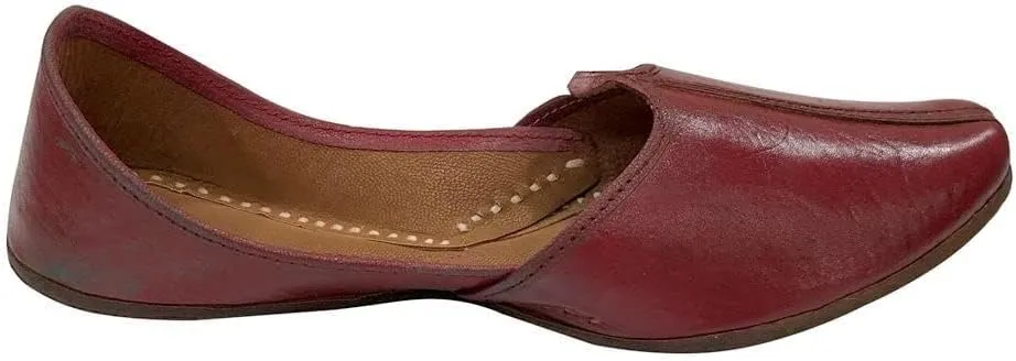 Leather Punjabi Jutti Mens Shoes Wedding for Groom,Khussa Traditional Indian Footwear Ethnic Peshawari Loafers Slippers