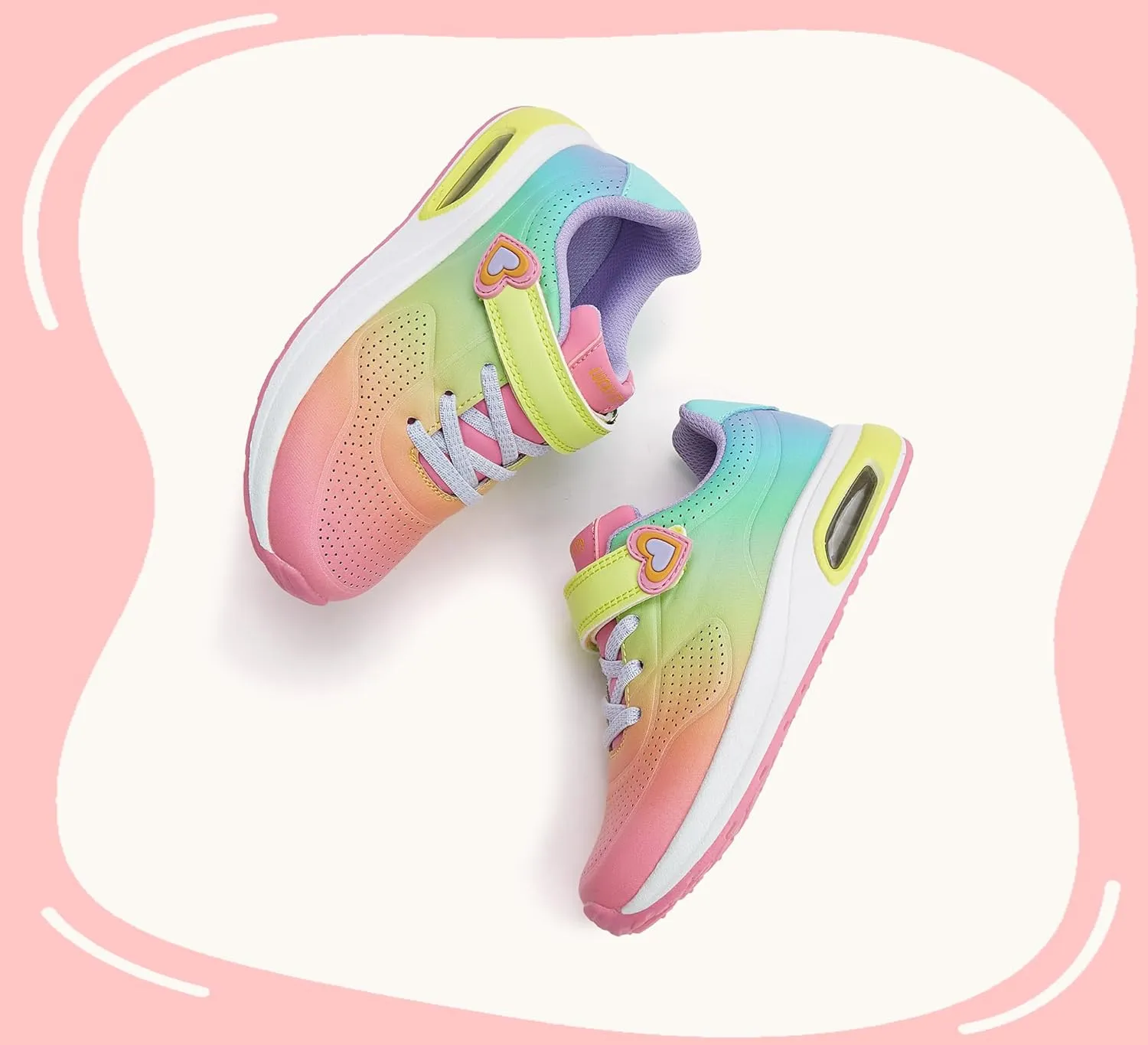 LUCKY STEP Boys Girls Athletic Running Shoes Air Lightweight Fashion Sneakers Casual Breathable Tennis Trainers for Little Kids
