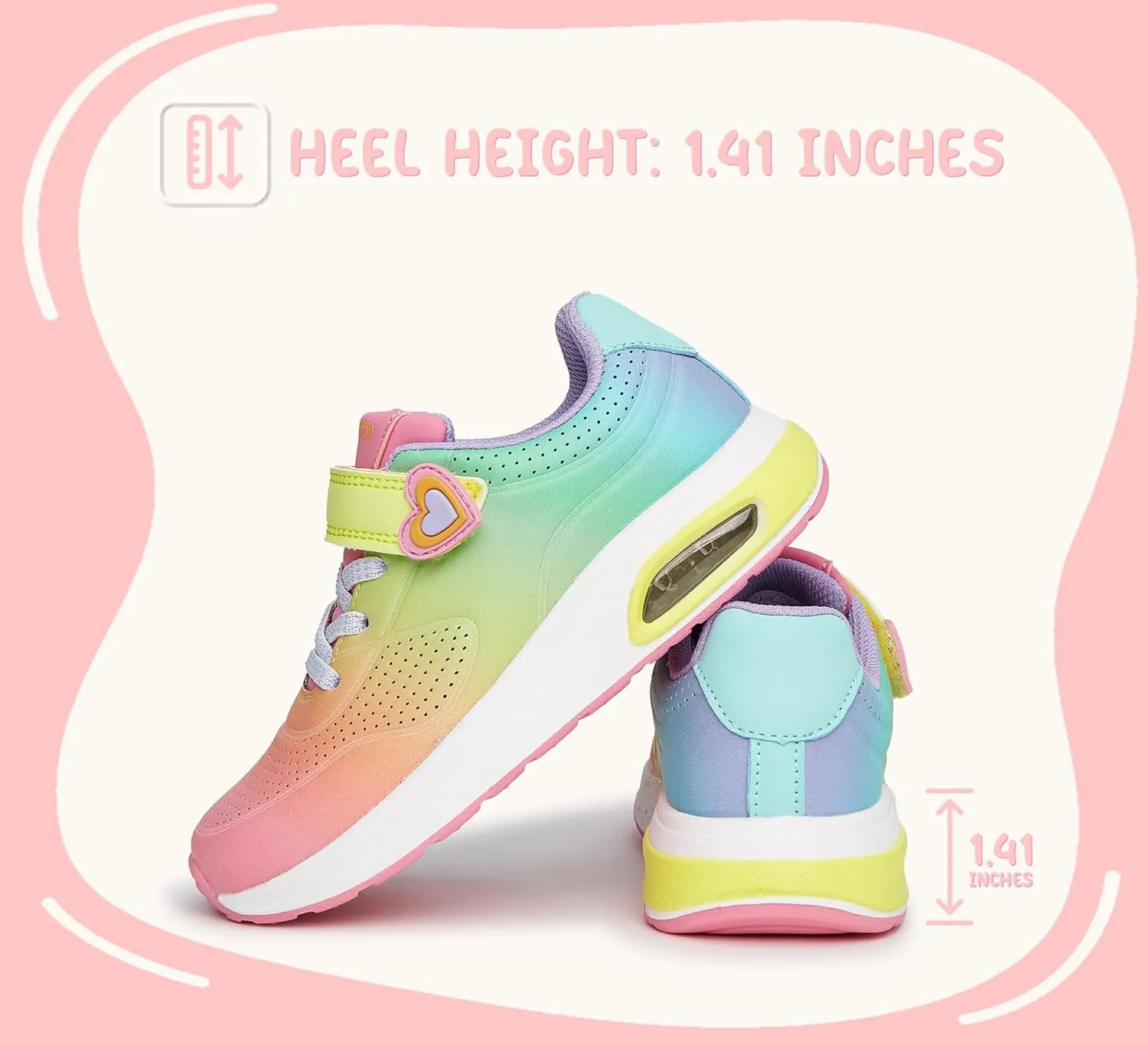 LUCKY STEP Boys Girls Athletic Running Shoes Air Lightweight Fashion Sneakers Casual Breathable Tennis Trainers for Little Kids